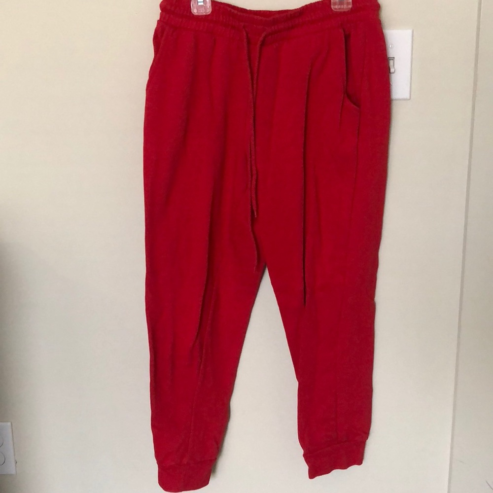 Forever 21 Joggers Red